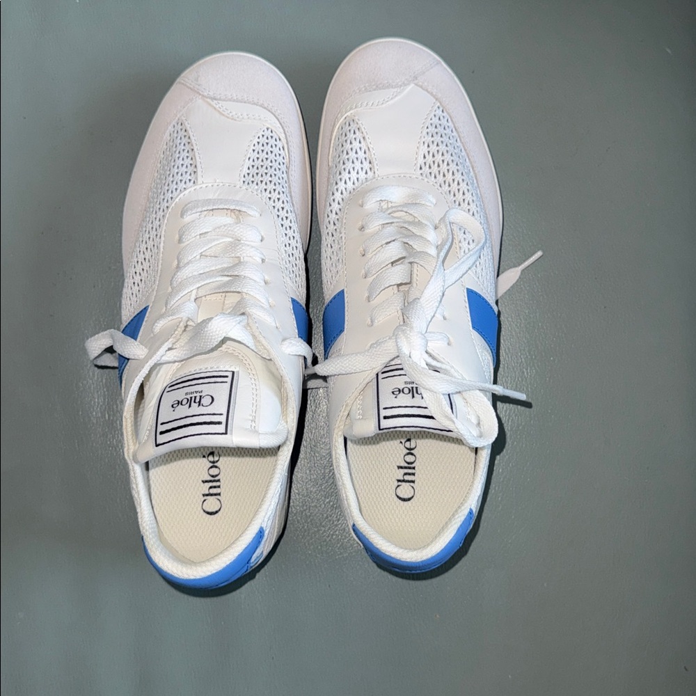Chloe NWT Authentic Chloé Kick Leather & Mesh Sneaker - Picture 7 of 10